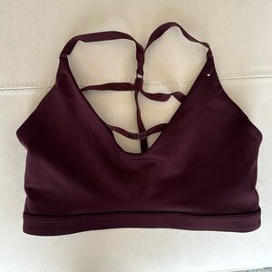 Burgundy Nike sports Bra Medium; strappy
